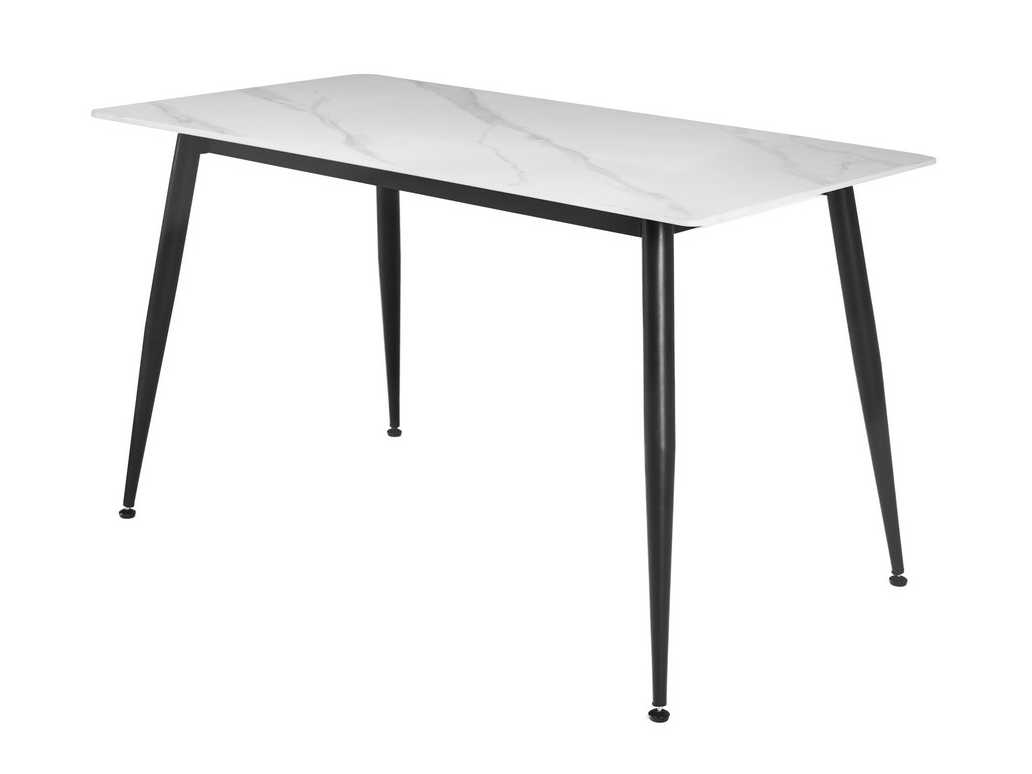 Стіл обідній керамічний Ветро 1300х700х750 мм Мармурово-біло/чорний (TМ-100)