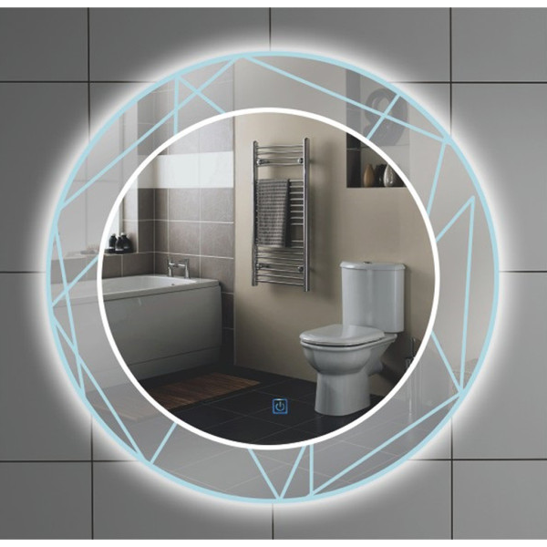 Зеркало настенное круглое для ванной комнаты Insana 181N с LED-подсветкой 60х60 см (А0047414)