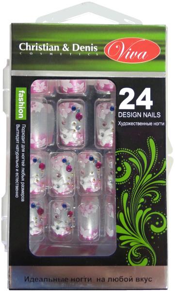 Ногти накладные VIVA 3D в упаковке 24 шт. (3D-328)
