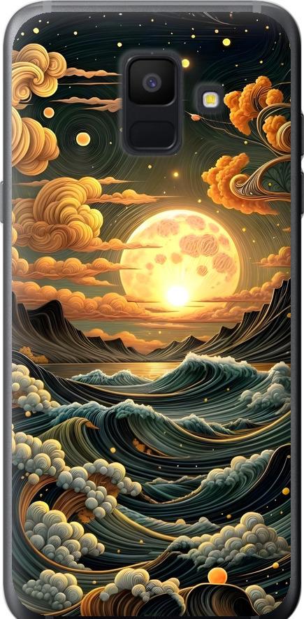 Чехол на Samsung Galaxy A6 2018 Арт волны (6332t-1480-42517)