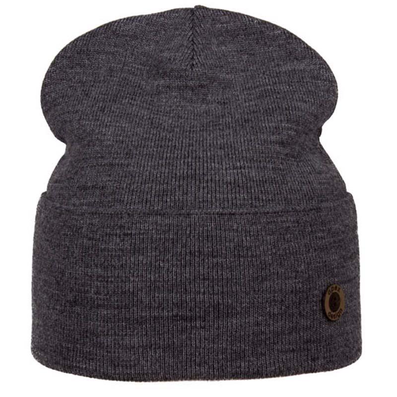 Шапка молодіжна лопата гладкої в'язки Apex Кант One Size Темно-сірий (69376) - фото 1