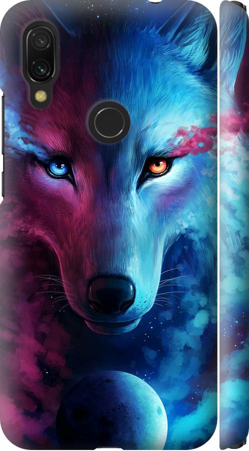Чехол на Xiaomi Redmi 7 Арт-волк (3999m-1669-42517)
