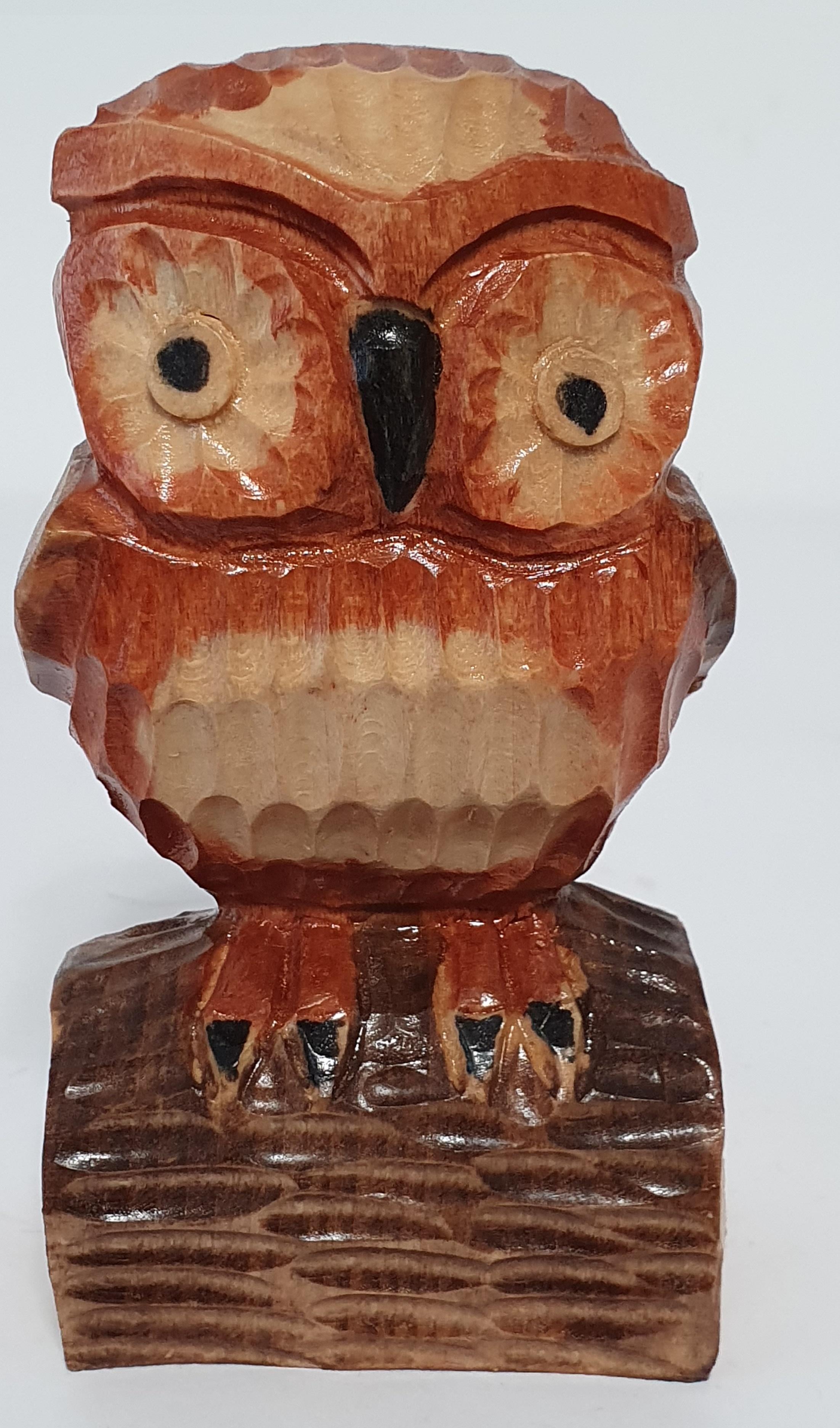 Статуэтка Сова резная дерево 5х35х10 см (3209)