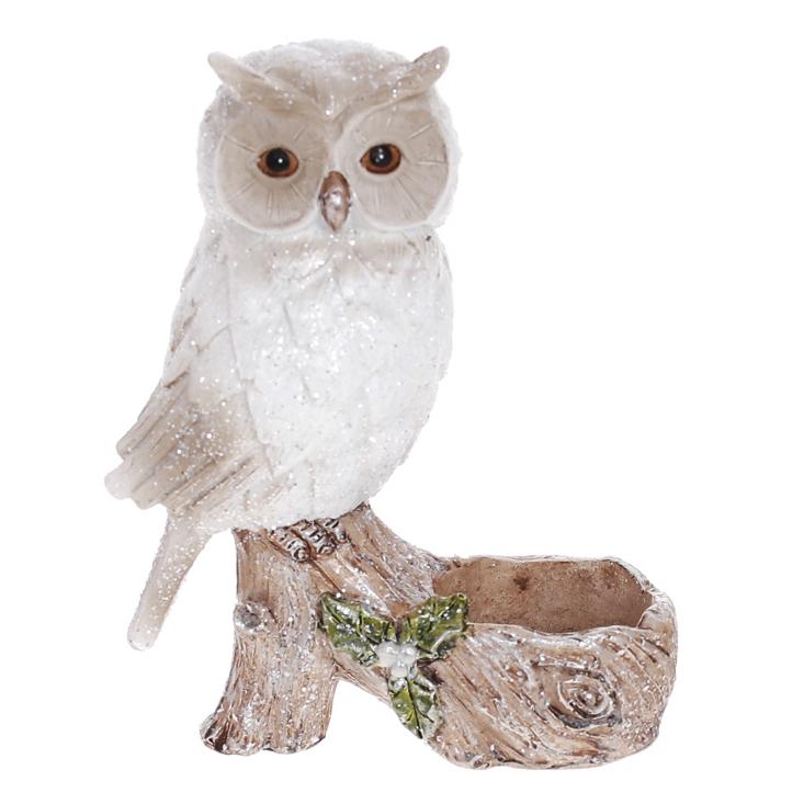 Декоративная фигурка со подсвечником BonaDi Сова-1 14 см (218-283)