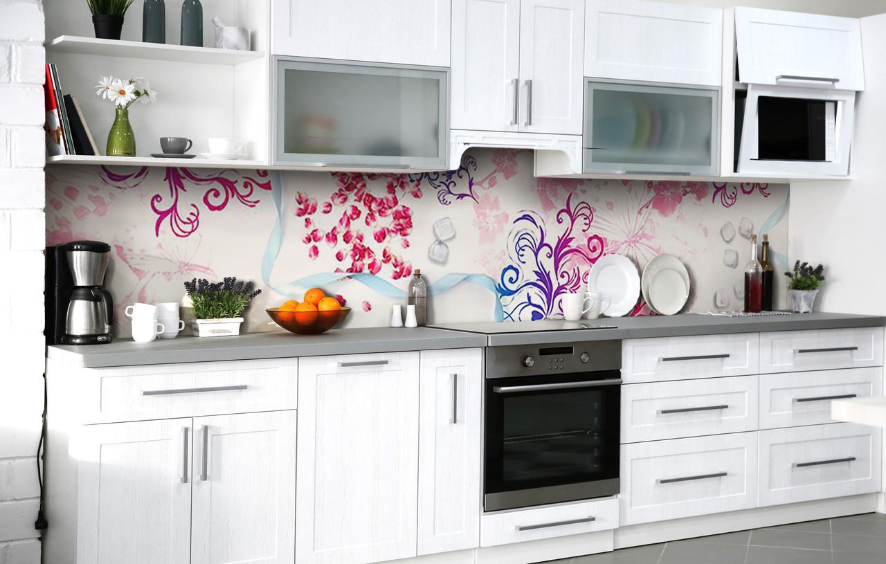 Кухонный фартук Зерна Граната/Узоры виниловый самоклеющийся 600х2500 мм Розовый Кухонный фартук Зерна Граната/Узоры виниловый самоклеющийся 600х2500 мм Розовый