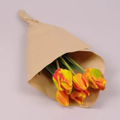 Букет тюльпанов искуссвтенных Flora Пенка Оранжевый (73300)