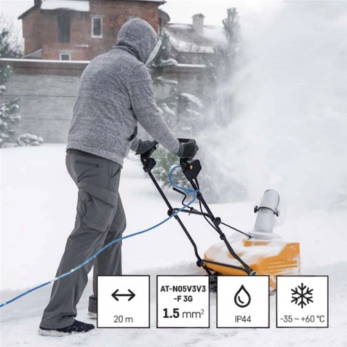 Удлинитель сетевой Emos P01520W с заземлением на 1 розетку и кабелем 20 м IP44 Синий (29875667) - фото 3