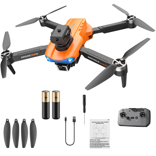 Квадрокоптер RC E99S с 4K и HD камерами БК моторы Orange (d459)