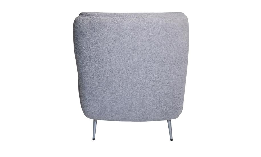 Кресло Камила сиденье букле металл ноги 835x885x865 мм Серый - фото 4