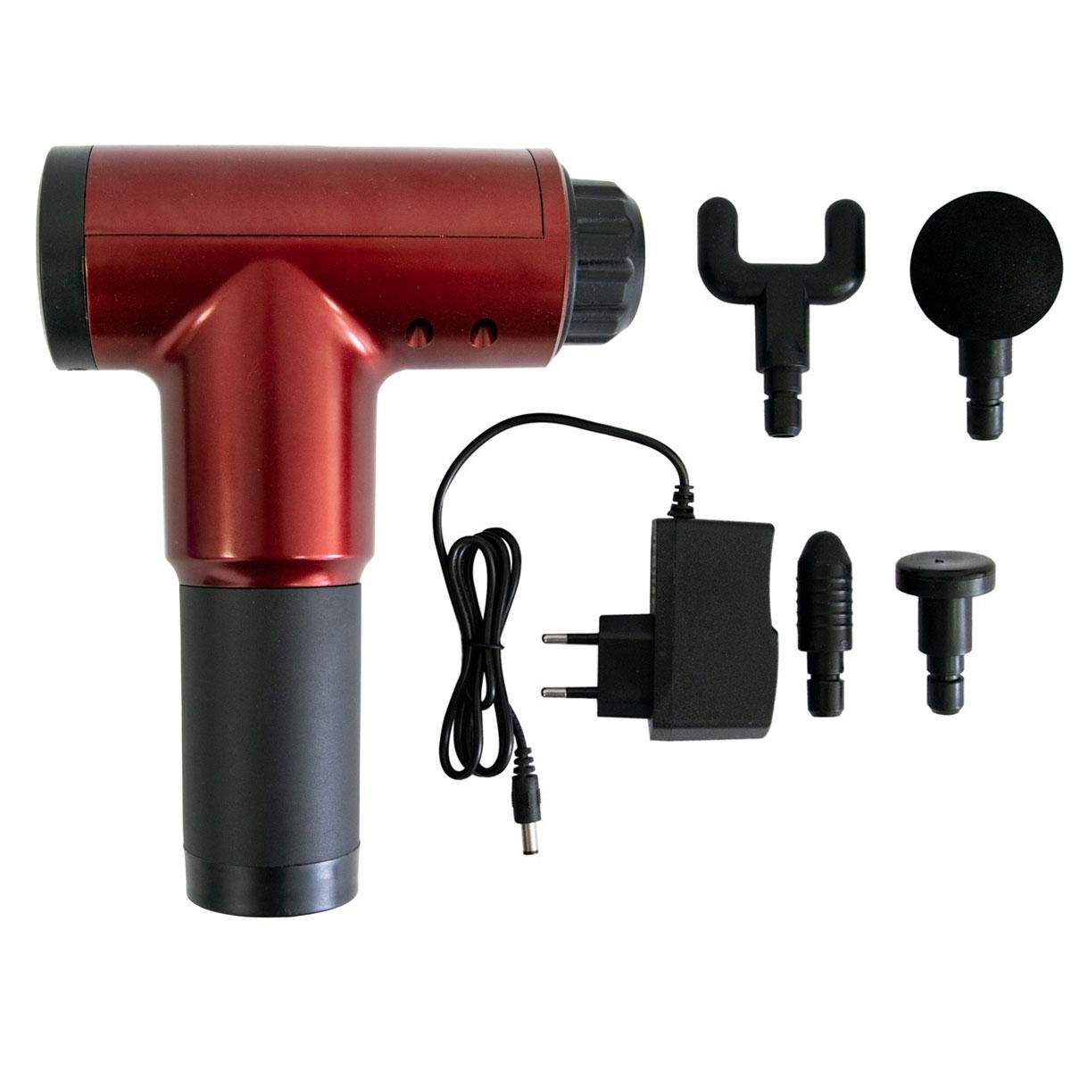 Массажер перкуссионный для тела Massage gun 20 Вт Бордовый (1010007-Burgundy) - фото 4
