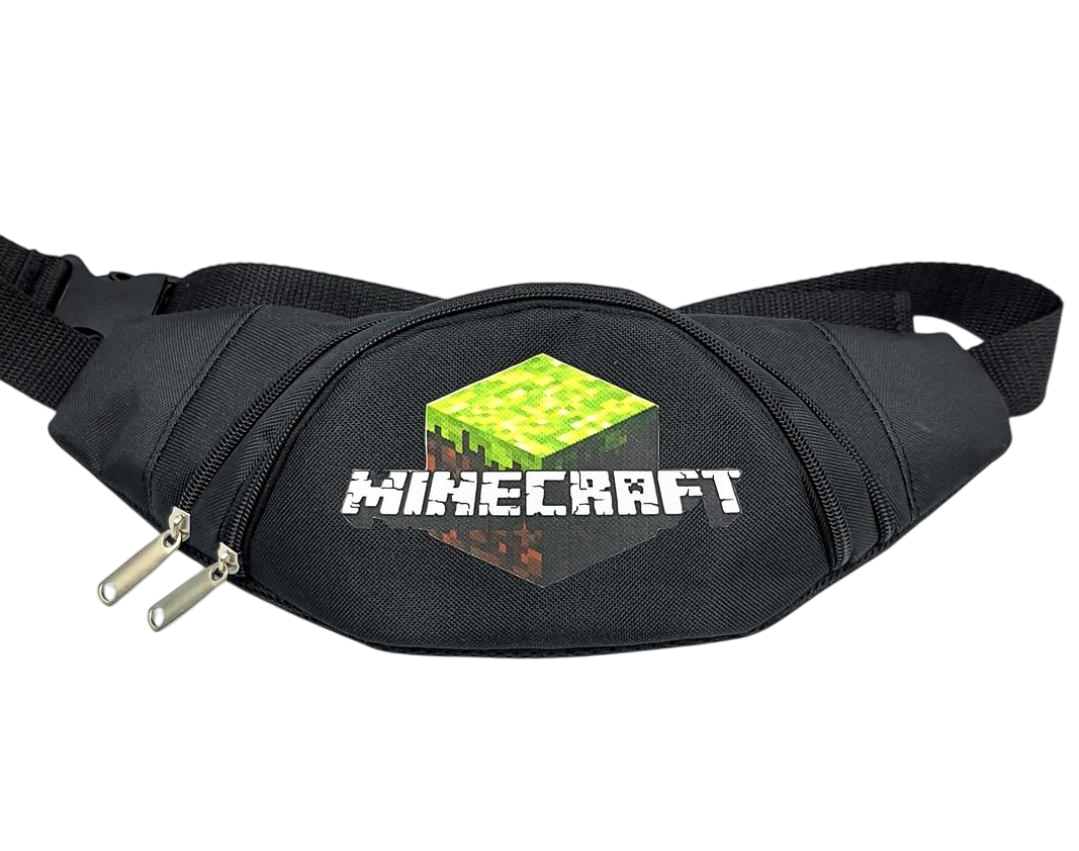 Сумка-бананка Майнкрафт с рисунком 34х14 см (3123)