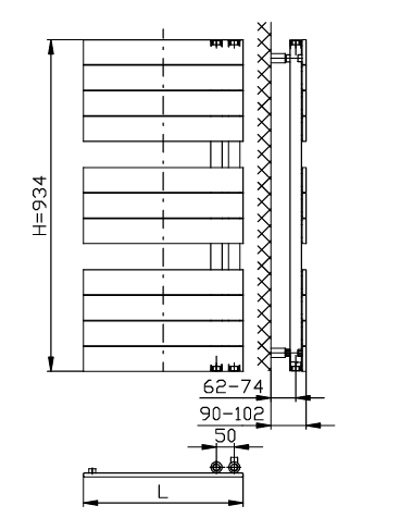 Полотенцесушитель водяной TRINNITY RIDGE 623W 600/934 мм Белый (SW-108756) - фото 2 Полотенцесушитель водяной TRINNITY RIDGE 623W 600/934 мм Белый (SW-108756) - фото 2
