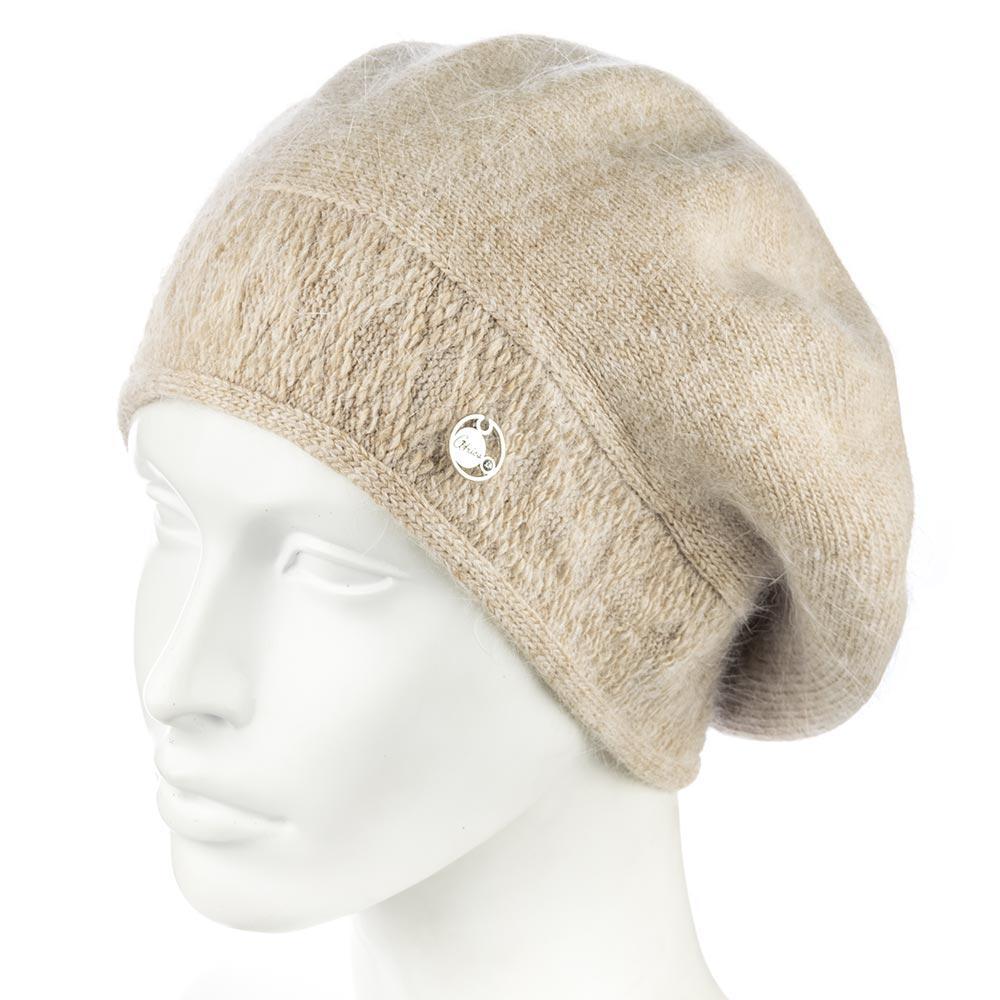 Берет женский зимний Atrics WH913 двойной ангоровый Капучино