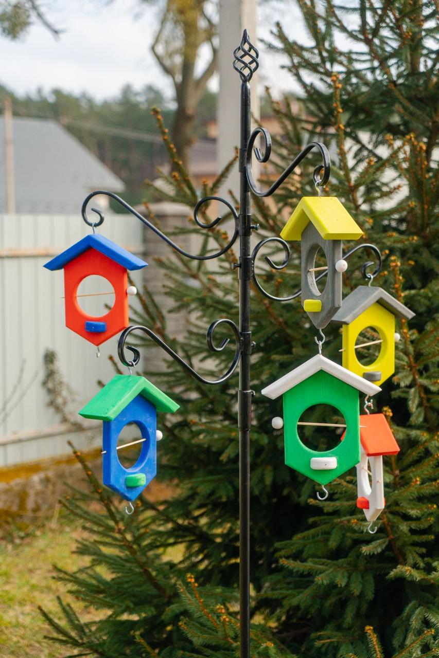 Кормушка для птиц Экзотик из дерева 250х160х70 мм Антрацит - фото 3 Кормушка для птиц Экзотик из дерева 250х160х70 мм Антрацит - фото 3