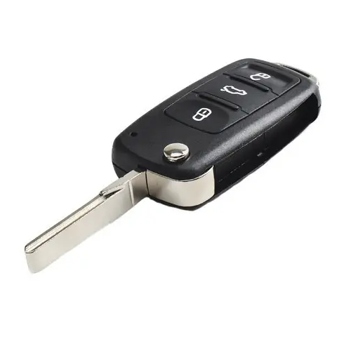 Ключ зажигания под чип ID48 5K0837202AD на 3 кнопки для Volkswagen/Seat/Skoda Black (b231fc5e)