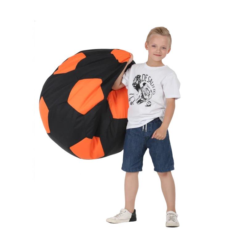 Крісло мішок 120х120 см Чорний з помаранчевим (31238-Но) - фото 2 Крісло мішок 120х120 см Чорний з помаранчевим (31238-Но) - фото 2