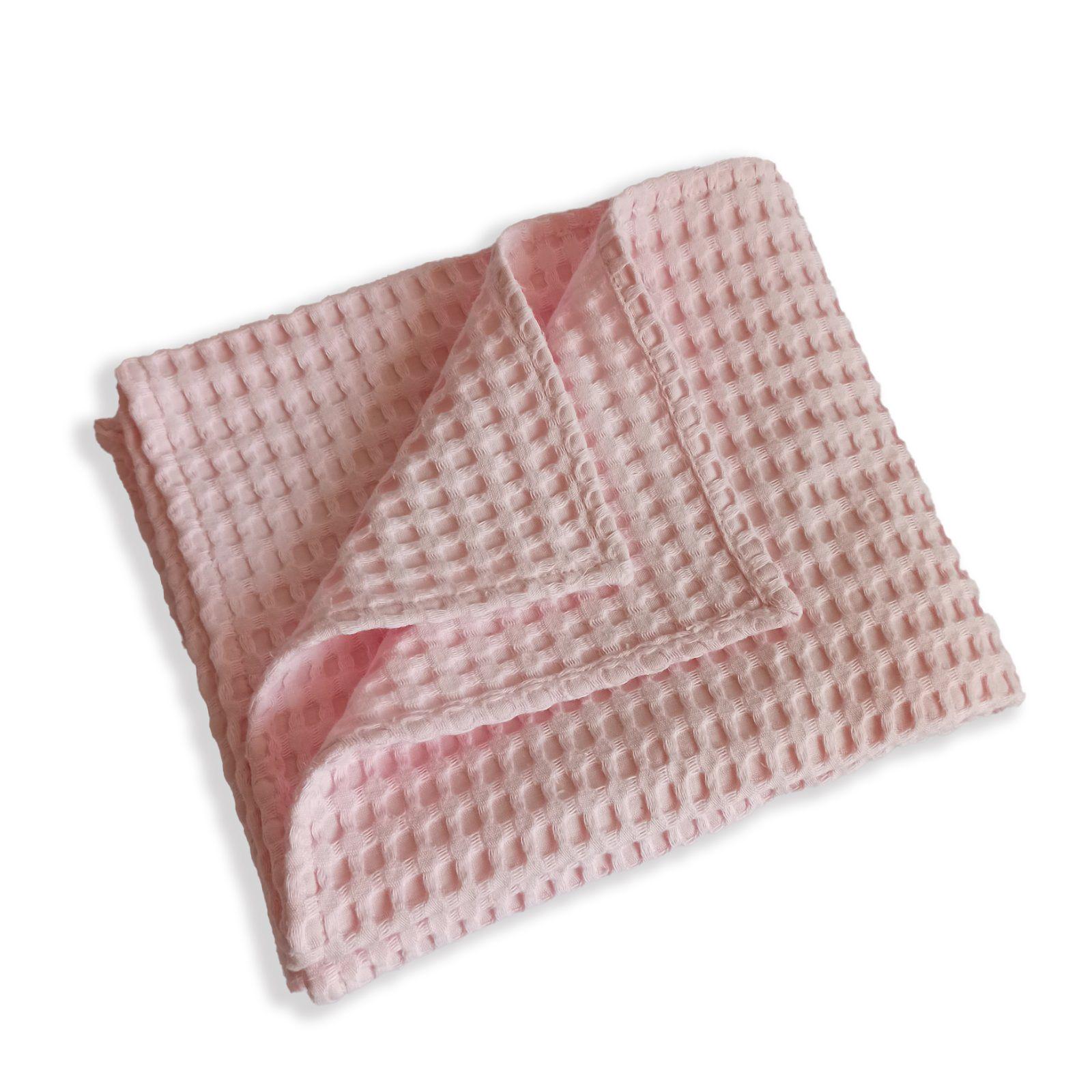 Детский плед вафельный Just Kids 100x120 см Розовый (6ce3b3b7)