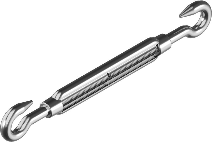 Талреп захоплення Metalvis DIN1480 гак-гак М12х125 складений стан 234 мм 1 шт. Цинк білий (3N200GG003N1220000)