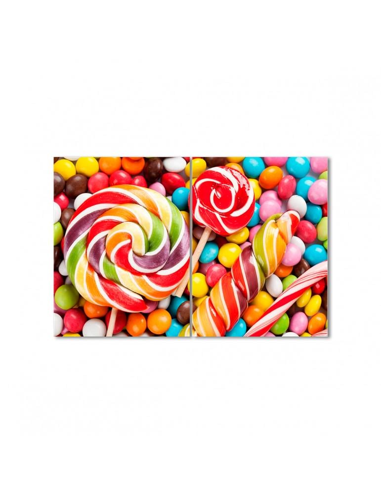 Картина модульная Радужные карамельки 2 модуля 80x120 см