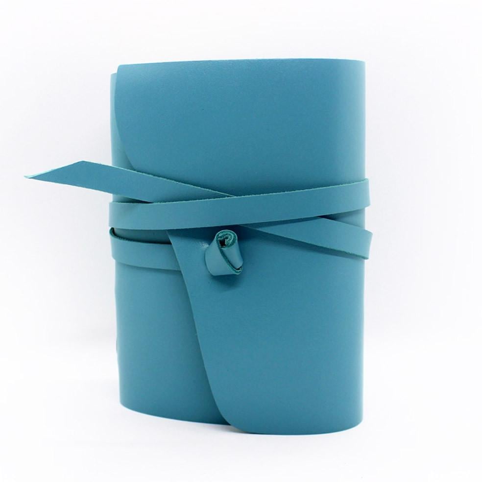 Кожаный блокнот COMFY STRAP А5 В линию 14,8х21х4 см Бирюзовый (046)