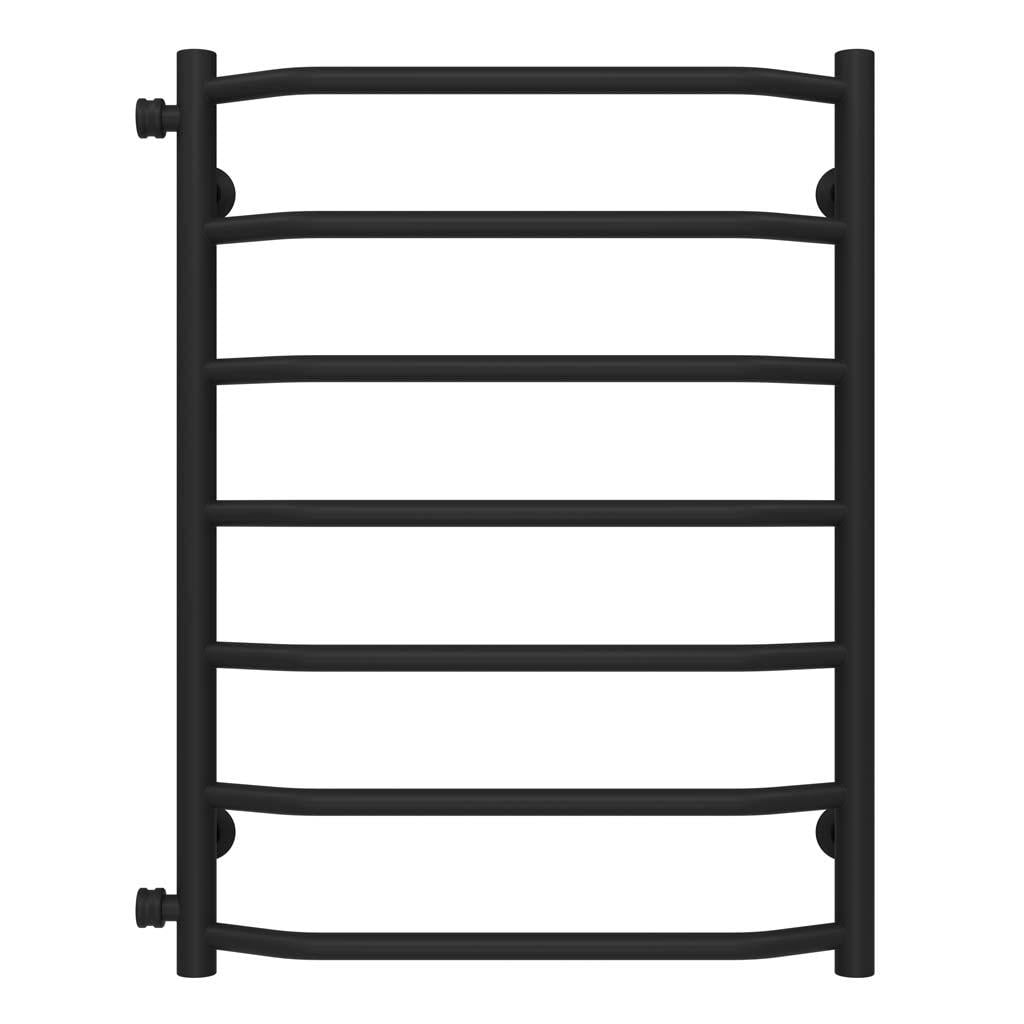 Полотенцесушитель водяной Deffi Трапеция П7 боковое левое подключение нержавеющая сталь 500х700 мм Черный (C.TR.70.50.7.B.B)