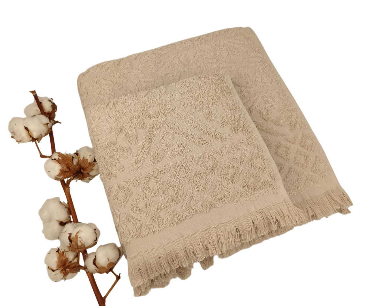 Набор полотенец Philippus Puket Cross Cotton 2 шт. Бежевый (Е949)