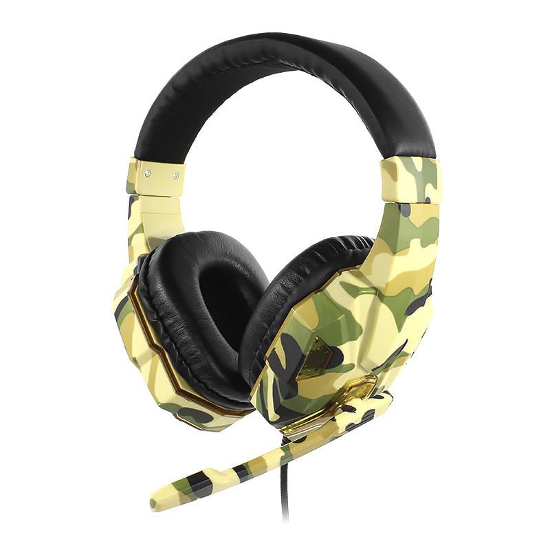 Проводная гарнитура SOYTO SY830MV Camouflage Yellow наушники с микрофоном для геймеров