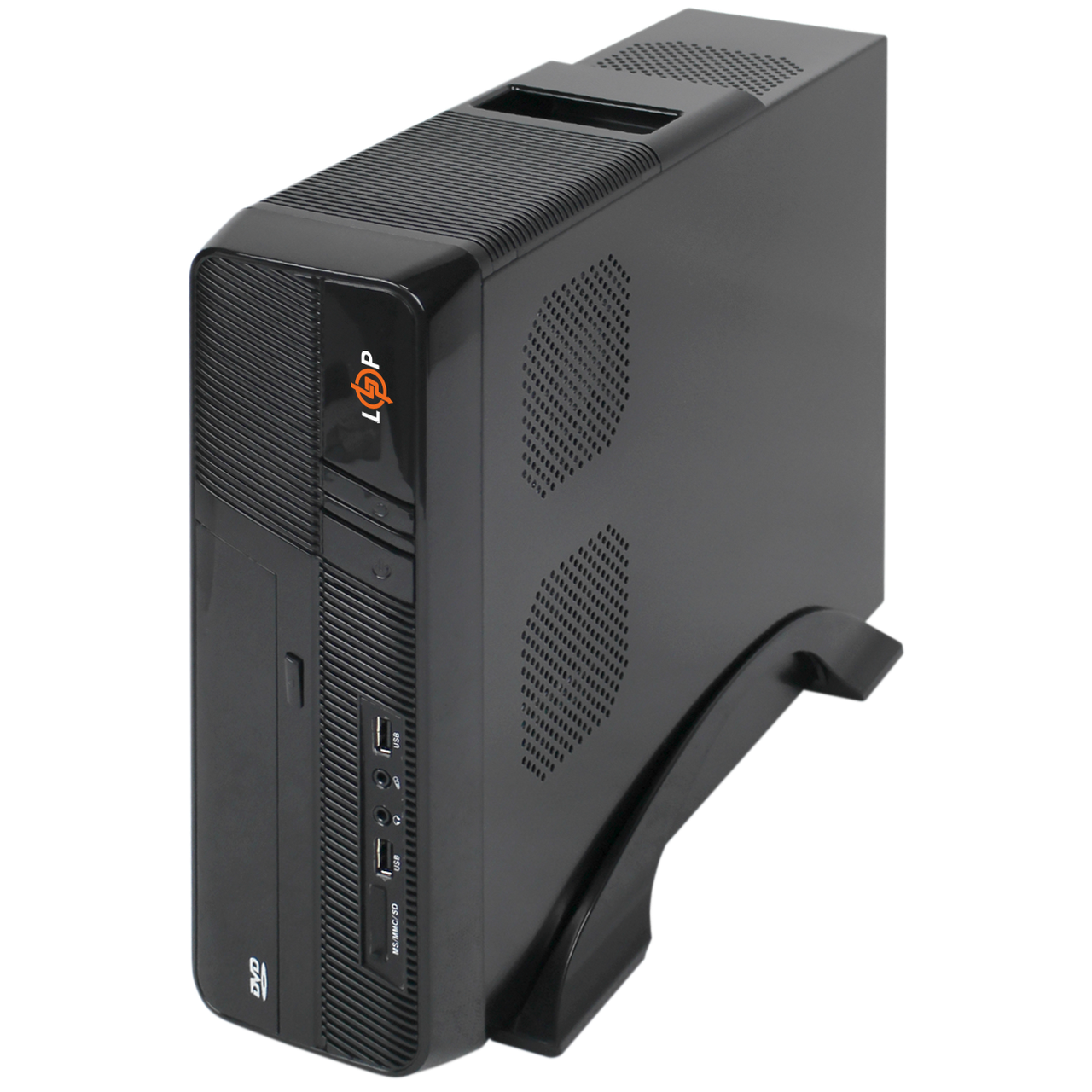 Корпус LP S605 BK 400W Slim 2xUSB 2.0