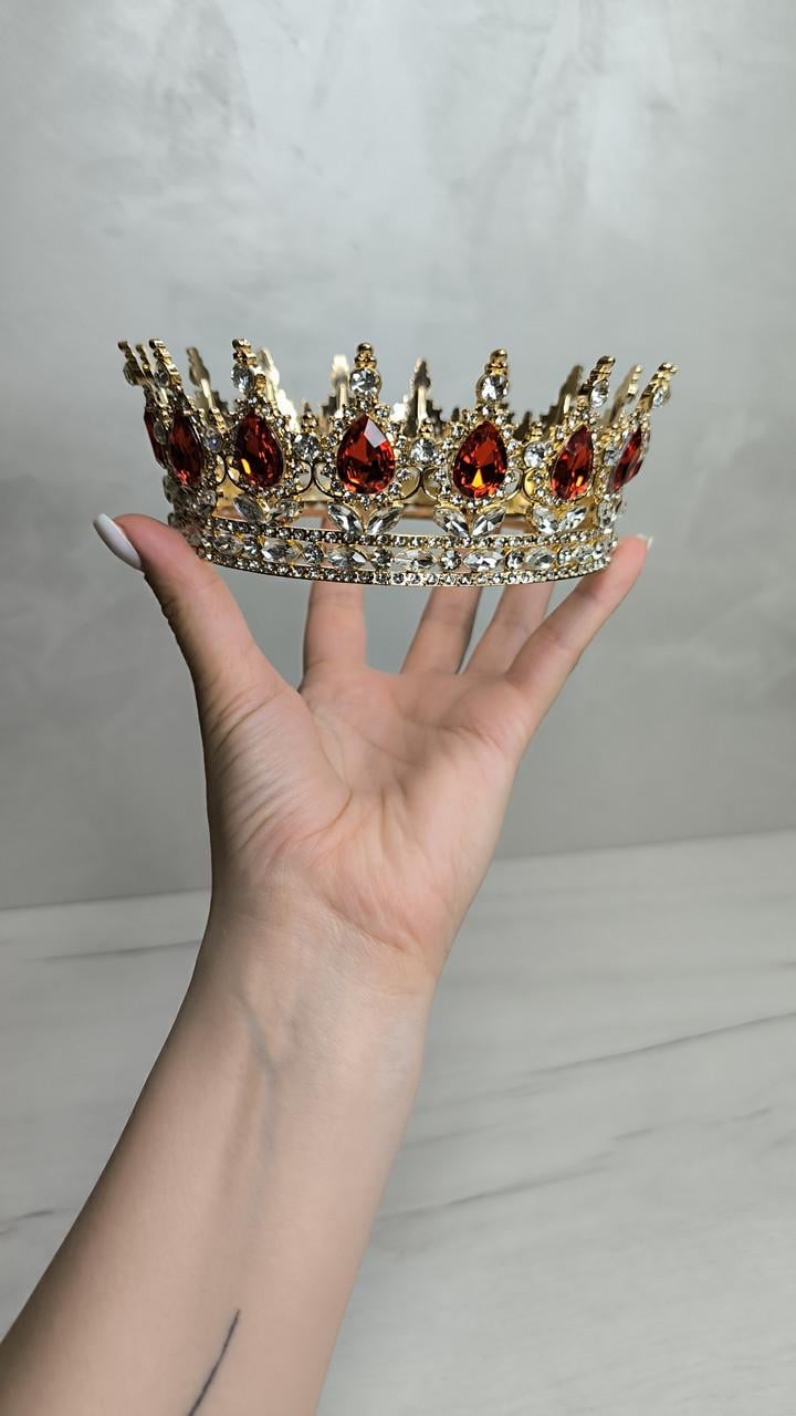 Корона на торт D 12,5 см Червоний (2588537515) - фото 5