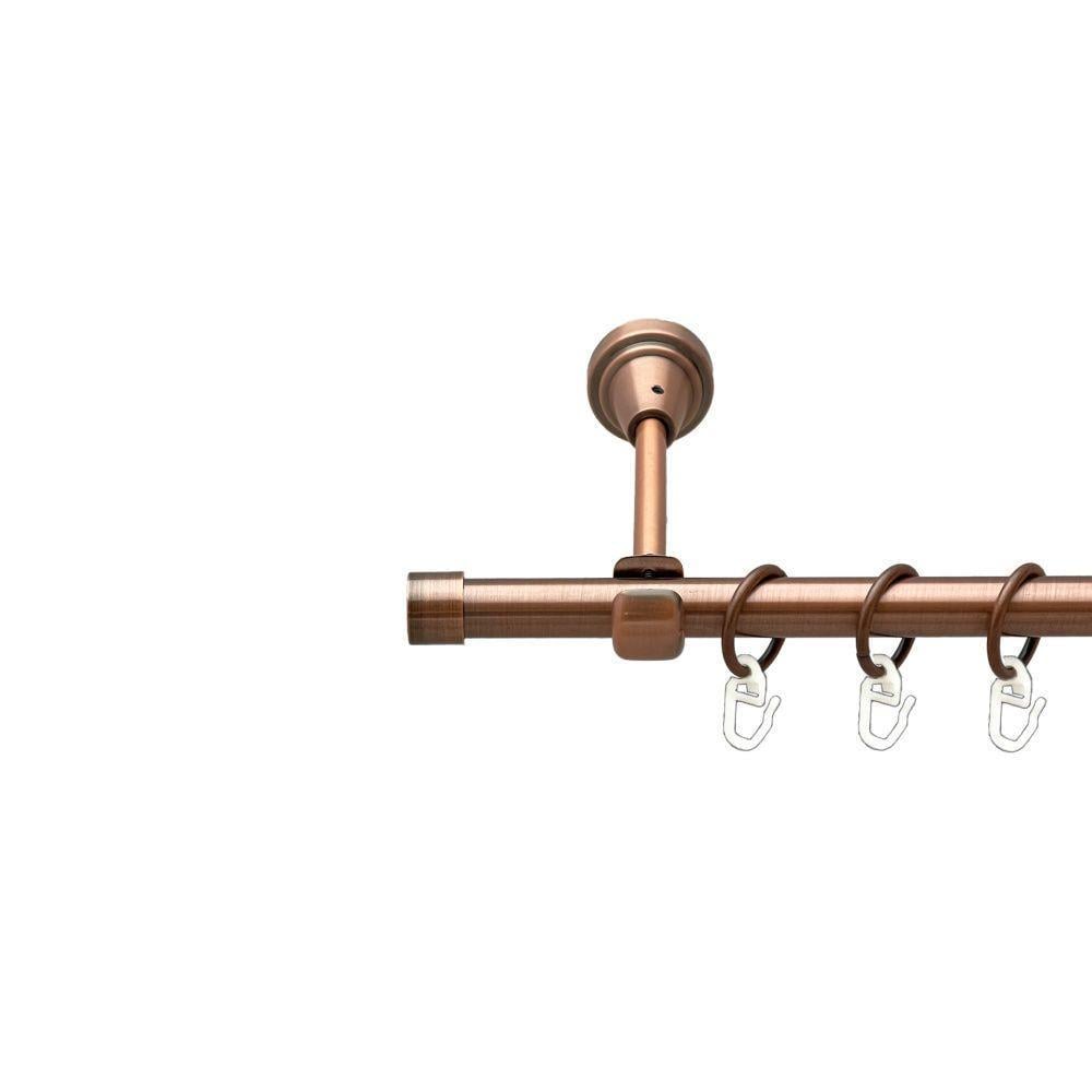 Карниз Orvit Заглушка однорядний гладкий 16 мм 160 см Антична мідь (00-00019309) - фото 1 Карниз Orvit Заглушка однорядний гладкий 16 мм 160 см Антична мідь (00-00019309) - фото 1