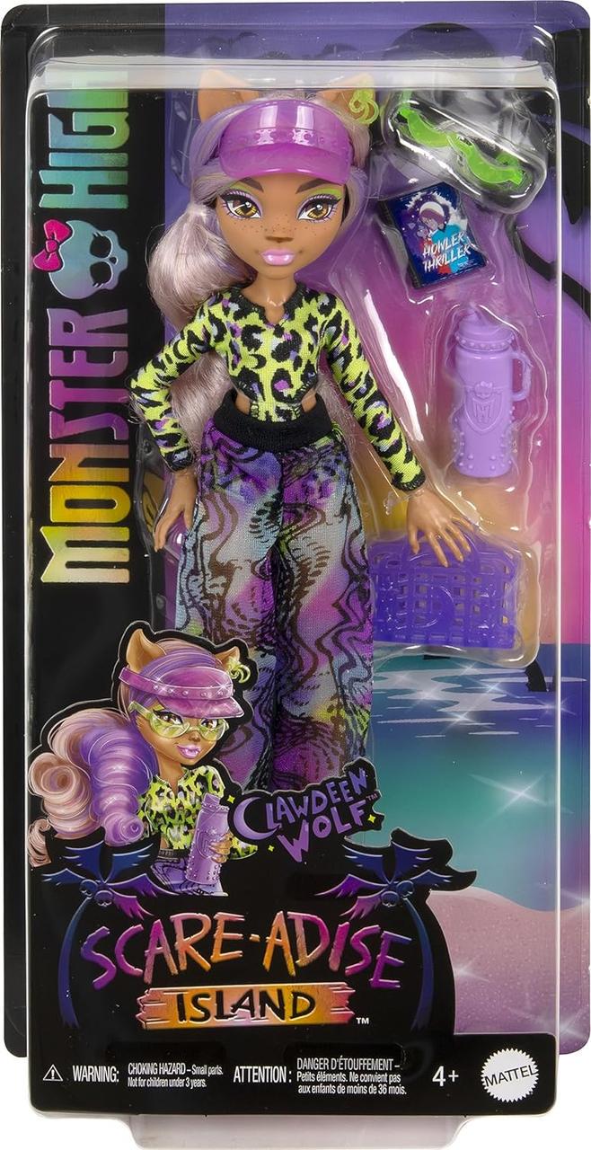 Кукла Монстер Хай Клодин Вульф пляжная Остров страха Monster High Scare-adise Island Clawdeen Wolf (HRP67)