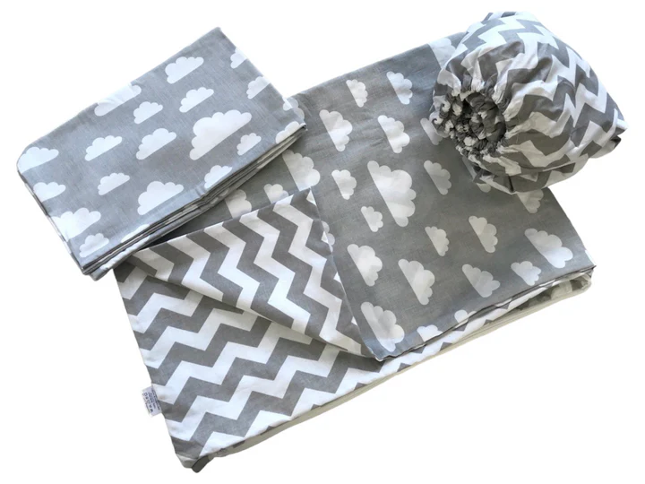 Комплект постельного белья детский Монохром из хлопка 140х200 см