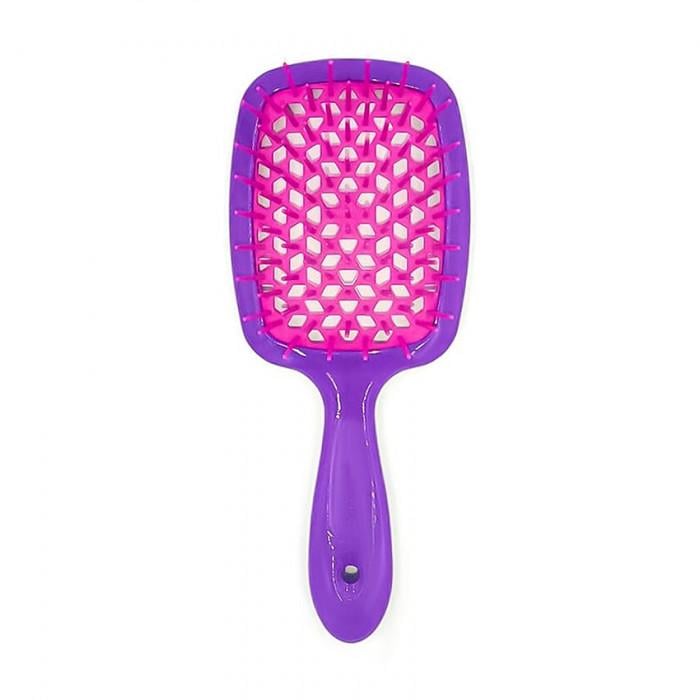 Гребінець для волосся JANEKE Superbrush With Soft Moulded Tips Фіолетовий з рожевим