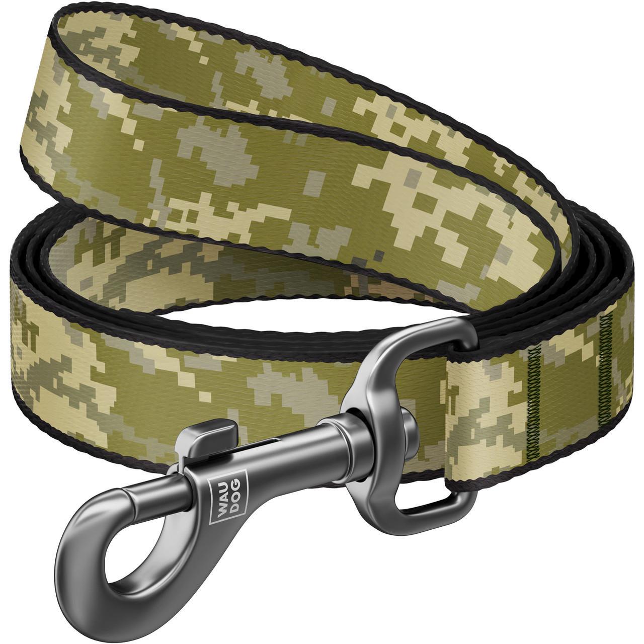 Поводок для собак нейлоновый Waudog Nylon S 122 см 15 мм Милитари (340-4026)