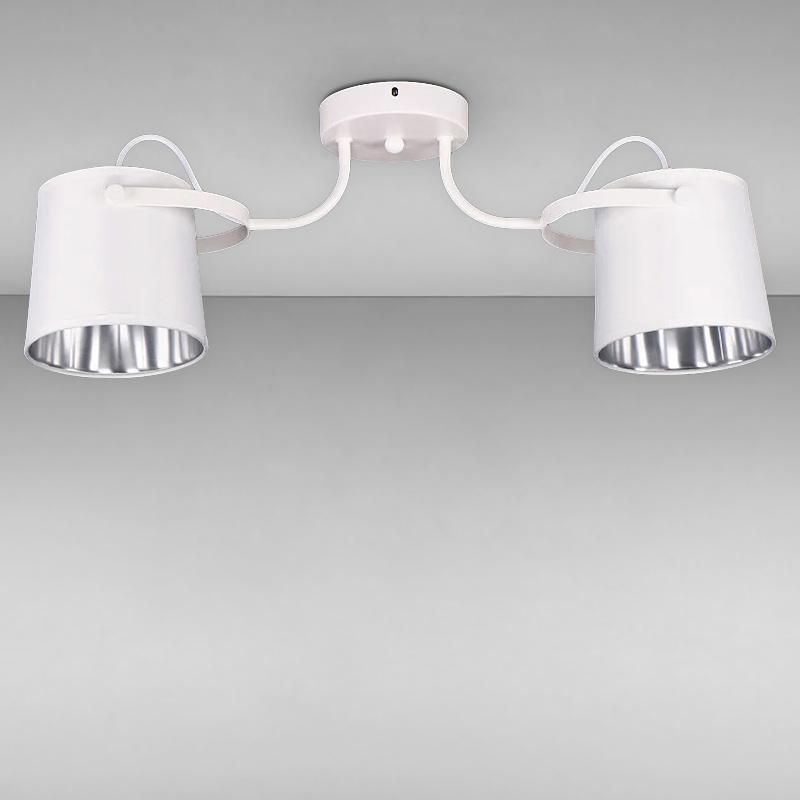 Люстра потолочная Light House NM-14311/2 WT WT на две лампы с абажурами Белый