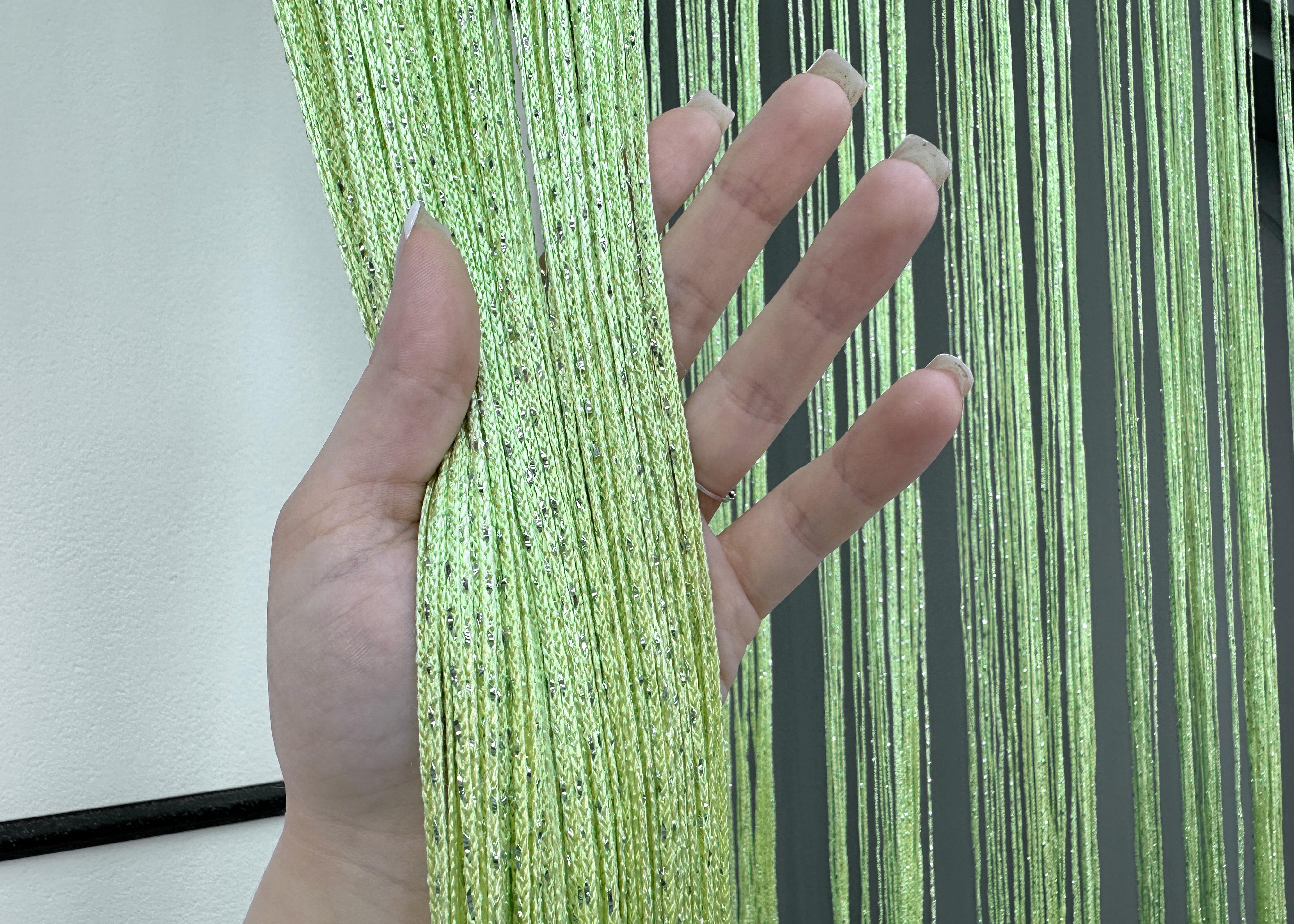 Шторы-нити с люрексом 300х300 см Салатовый (61-107) - фото 5 Шторы-нити с люрексом 300х300 см Салатовый (61-107) - фото 5