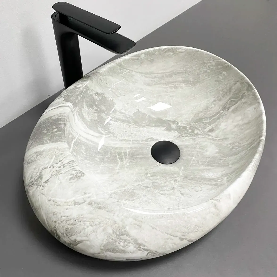 Умывальник накладной VBI RICCIA LIGHT STONE GLOSSY 510x410 мм (VBI-017202) Умывальник накладной VBI RICCIA LIGHT STONE GLOSSY 510x410 мм (VBI-017202)