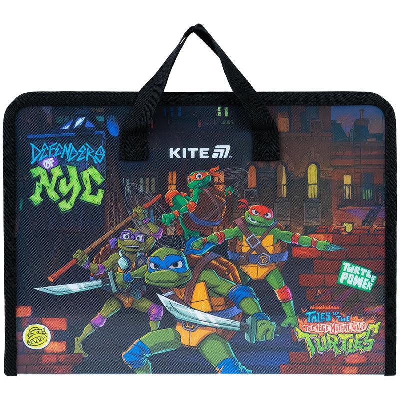 Папка-портфель на молнии KITE Ninja Turtles A4 (NT25-202)