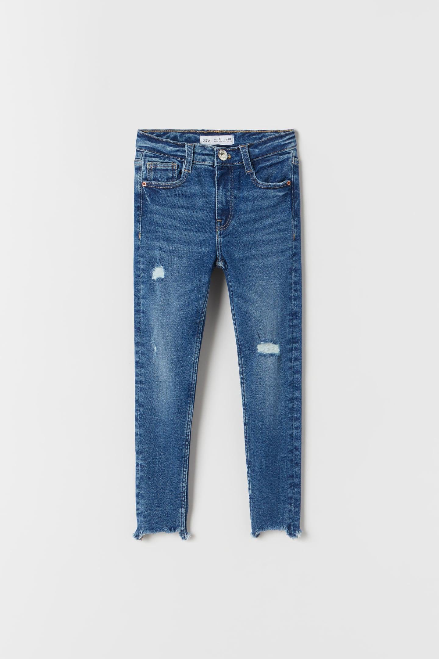 Джинсы для девочки Zara с потертостями 140 см Blue (5252710400)