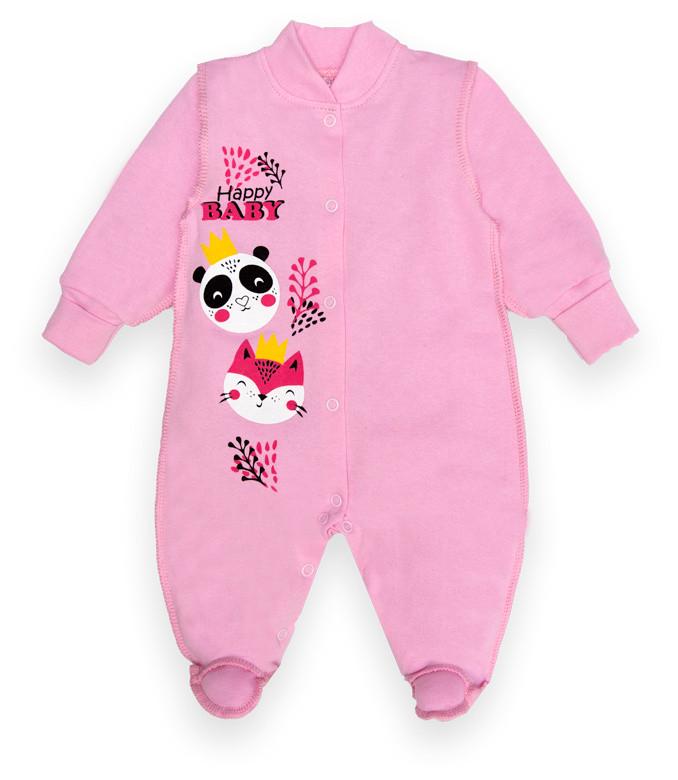 Комбинезон детский хлопковый для девочки Gabbi КВ-22-2-5 62 см Розовый (13286)