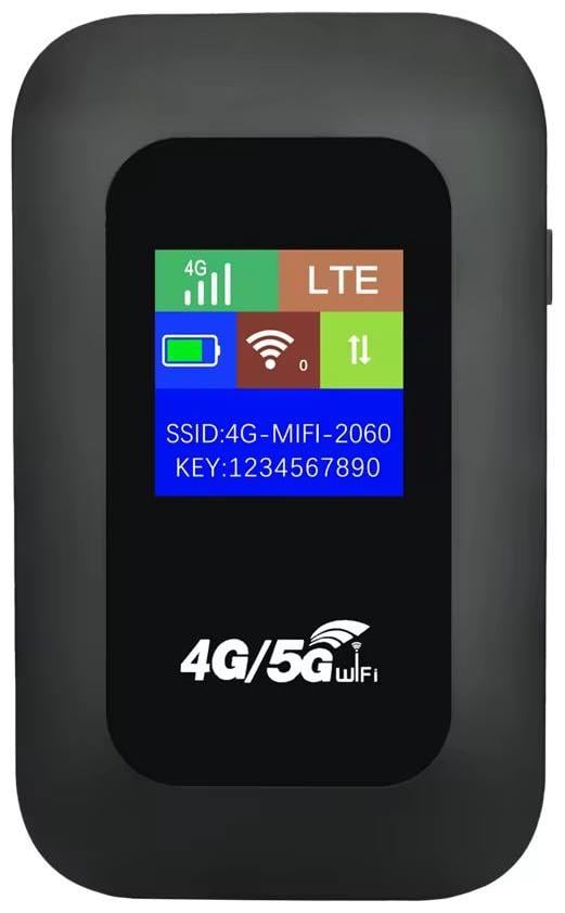 Модем портативный Wi-Fi Mobile Router PH312-E LCD 2.4ГГц 4G LTE роутер Black (18660)