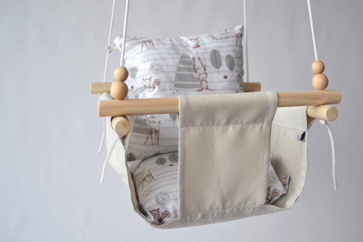 Дитяча гойдалка Infancy Індійські мотиви Молочний (9900317) - фото 2 Дитяча гойдалка Infancy Індійські мотиви Молочний (9900317) - фото 2