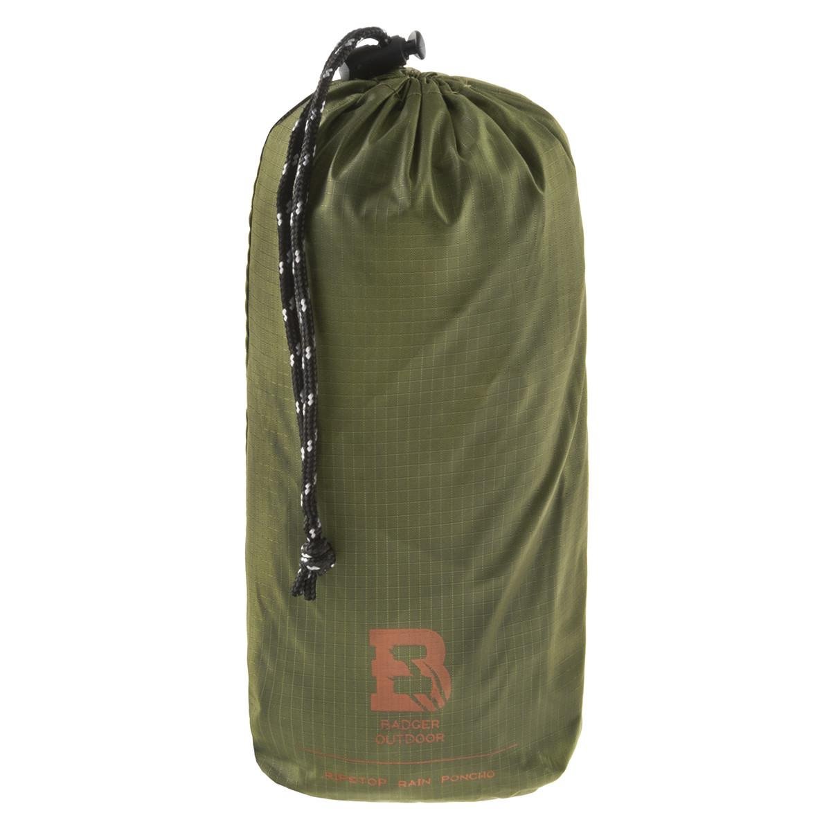 Дощовик унісекс Badger Outdoor Rain Poncho Ripstop 140х211 см Olive (BO-PNRC-OLV) - фото 2