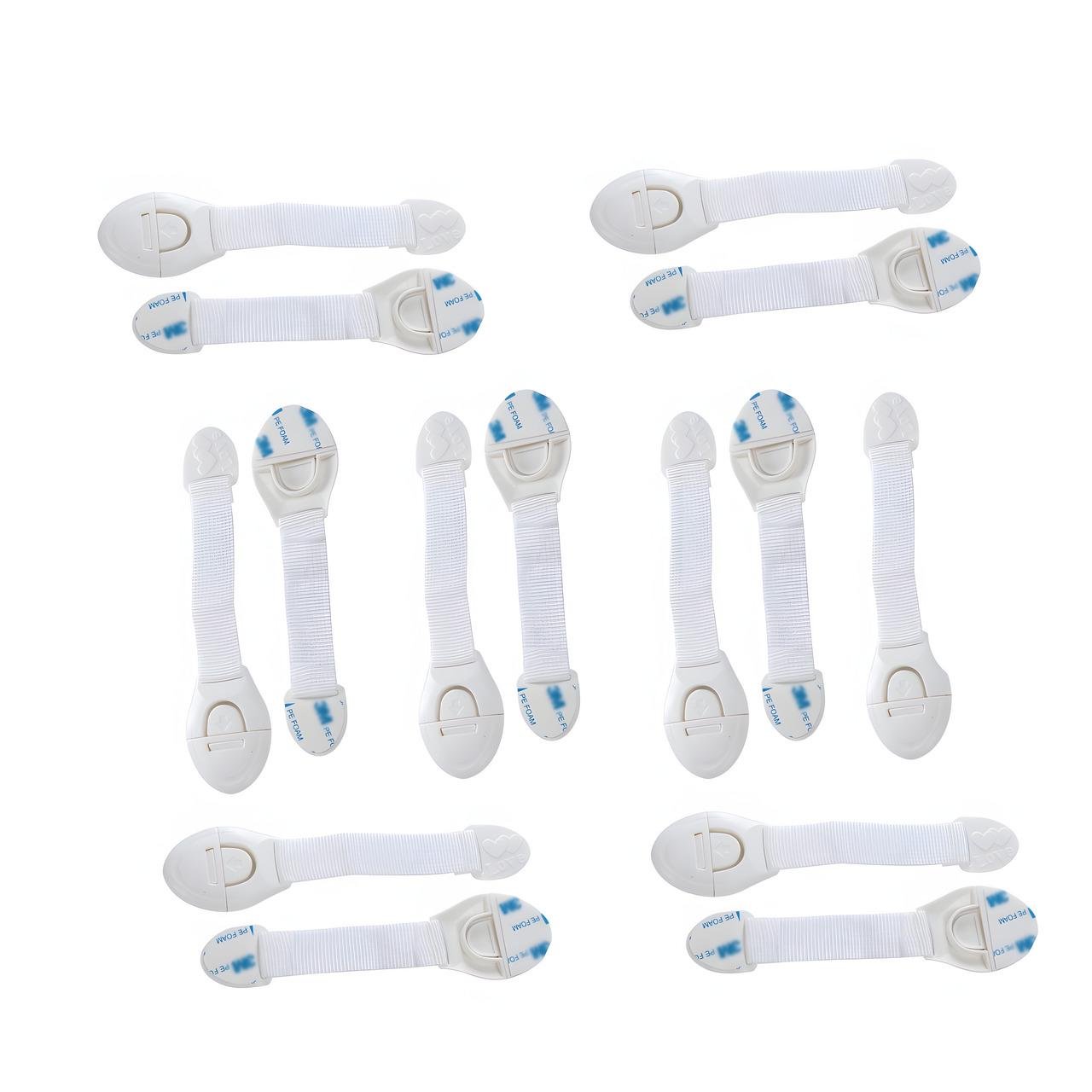 Комплект блокаторів на меблі Kids універсальні тканинні на замку для безпеки дітей 15 шт. Білий (28925740)