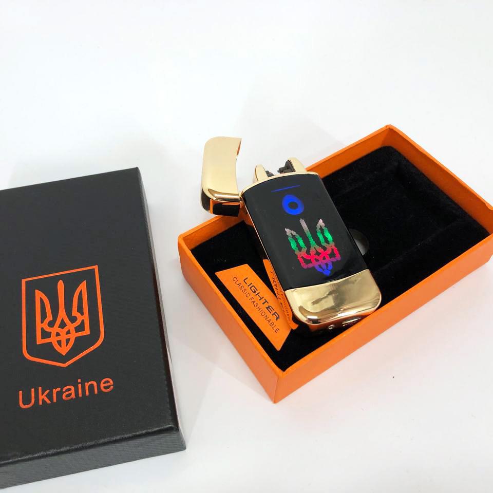 Зажигалка дуговая электроимпульсная зажигалка с USB-зарядкой Украина Lighter Золотой (HL-439) - фото 5 Зажигалка дуговая электроимпульсная зажигалка с USB-зарядкой Украина Lighter Золотой (HL-439) - фото 5