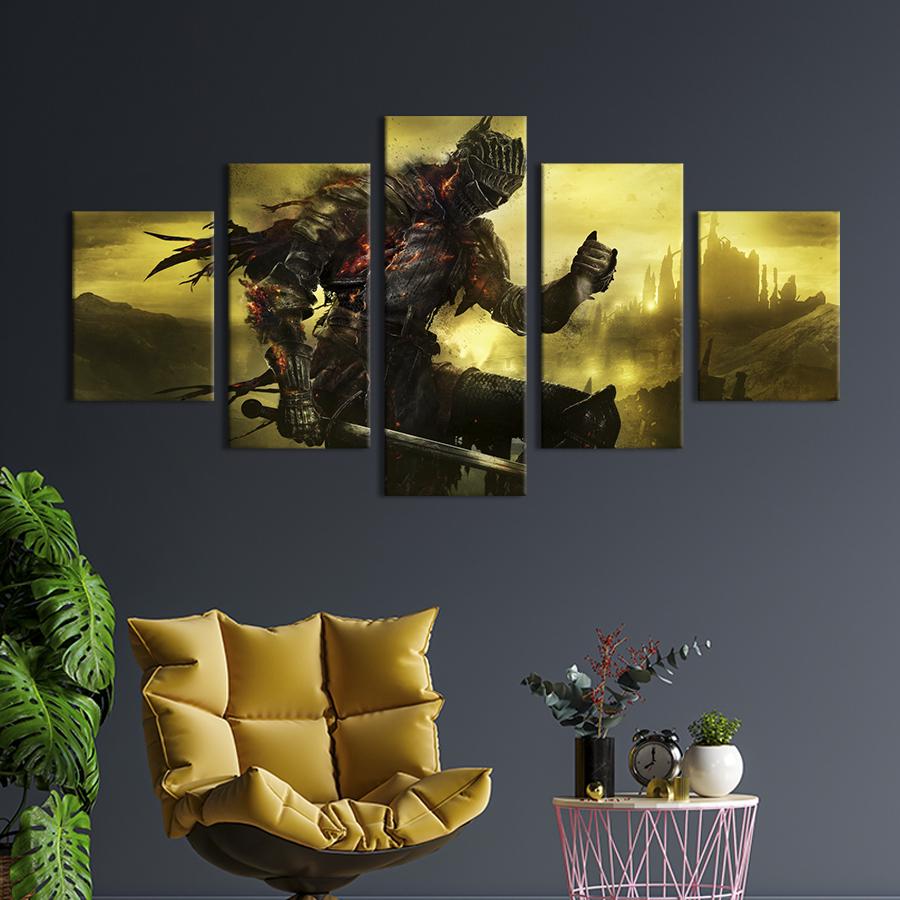 Картина на холсте Персонаж игры Тёмные души III 187x94 см (1437-52)