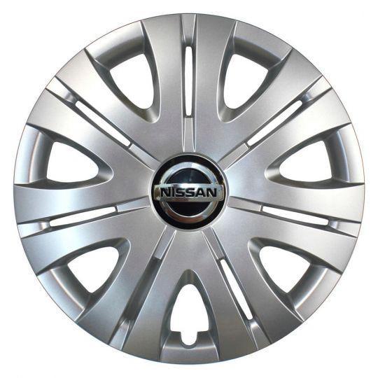Автомобильные колпаки SKS 408 R16 с логотипом Nissan 4 шт. Серебристый