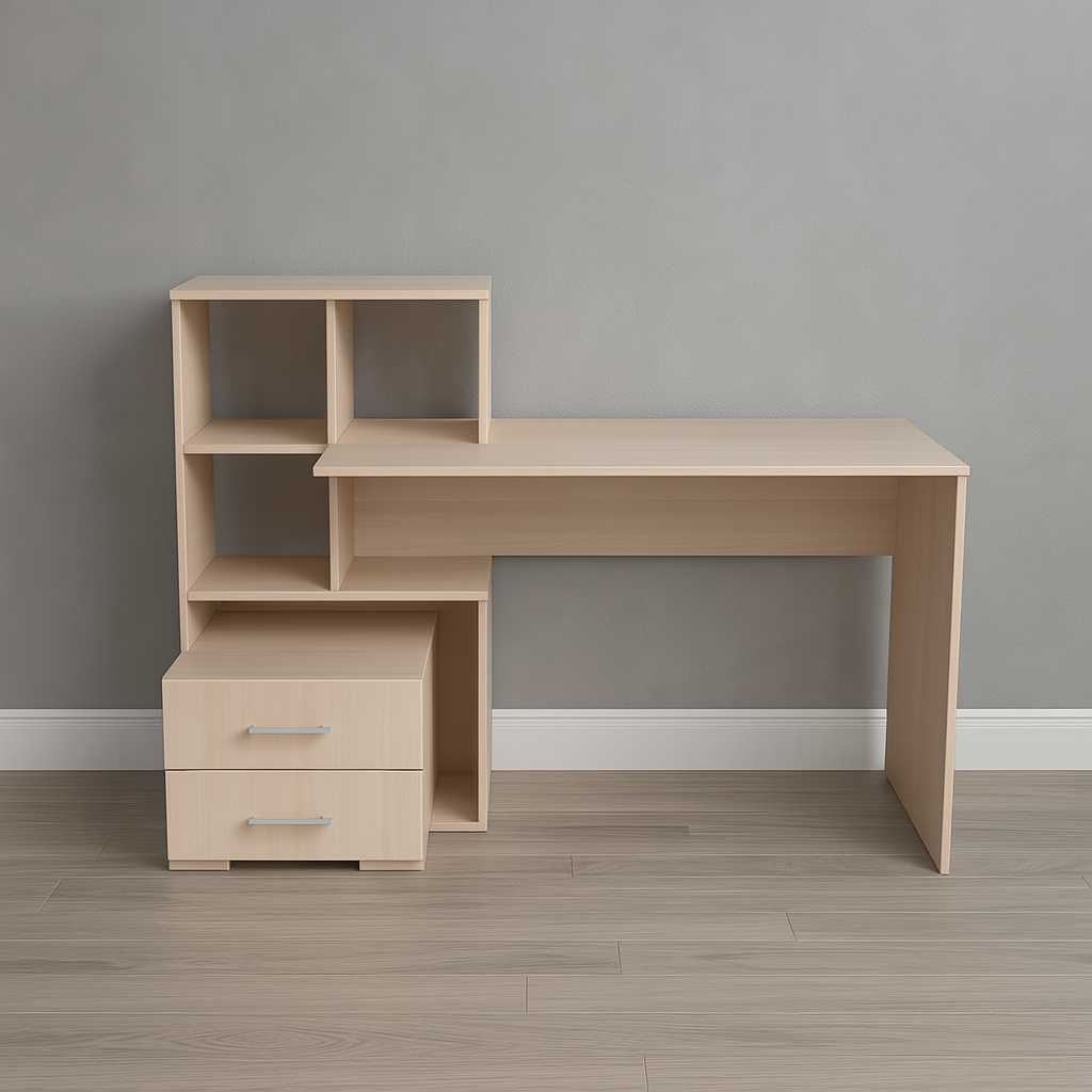 Стіл письмовий СП9 2Я SENAM 1040х1500х500 мм ДСП Дуб Молочний - фото 1 Стіл письмовий СП9 2Я SENAM 1040х1500х500 мм ДСП Дуб Молочний - фото 1