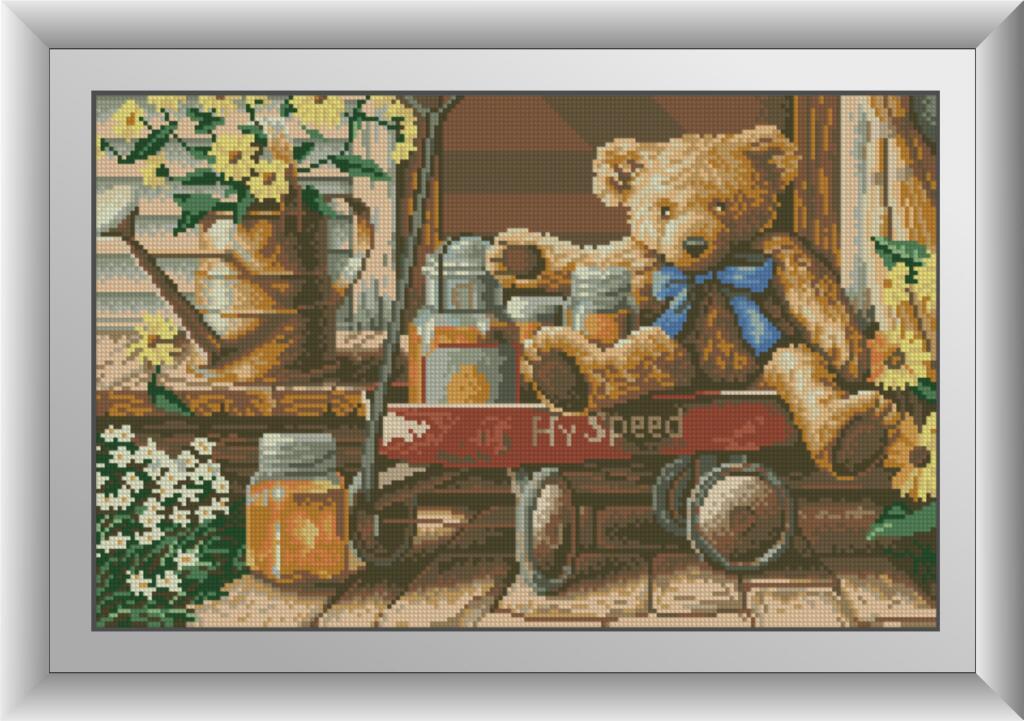 Алмазная мозаика Dream Art Медвежонок с медом 31x49 см (DA.30494)