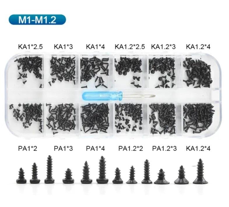 Набір саморізів Spec MIX M1/M1,2 з викруткою 601 шт. (SP-240520) - фото 2 Набір саморізів Spec MIX M1/M1,2 з викруткою 601 шт. (SP-240520) - фото 2